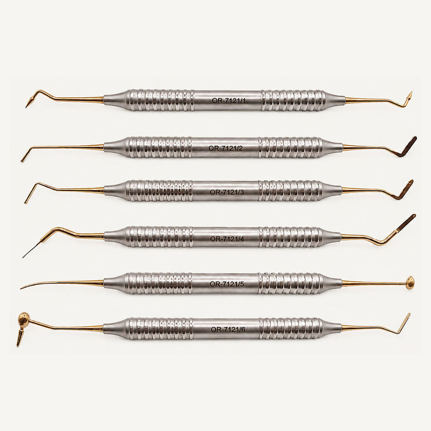 Composite-Instrumenten-Set (Gold-Titan-beschichtet)