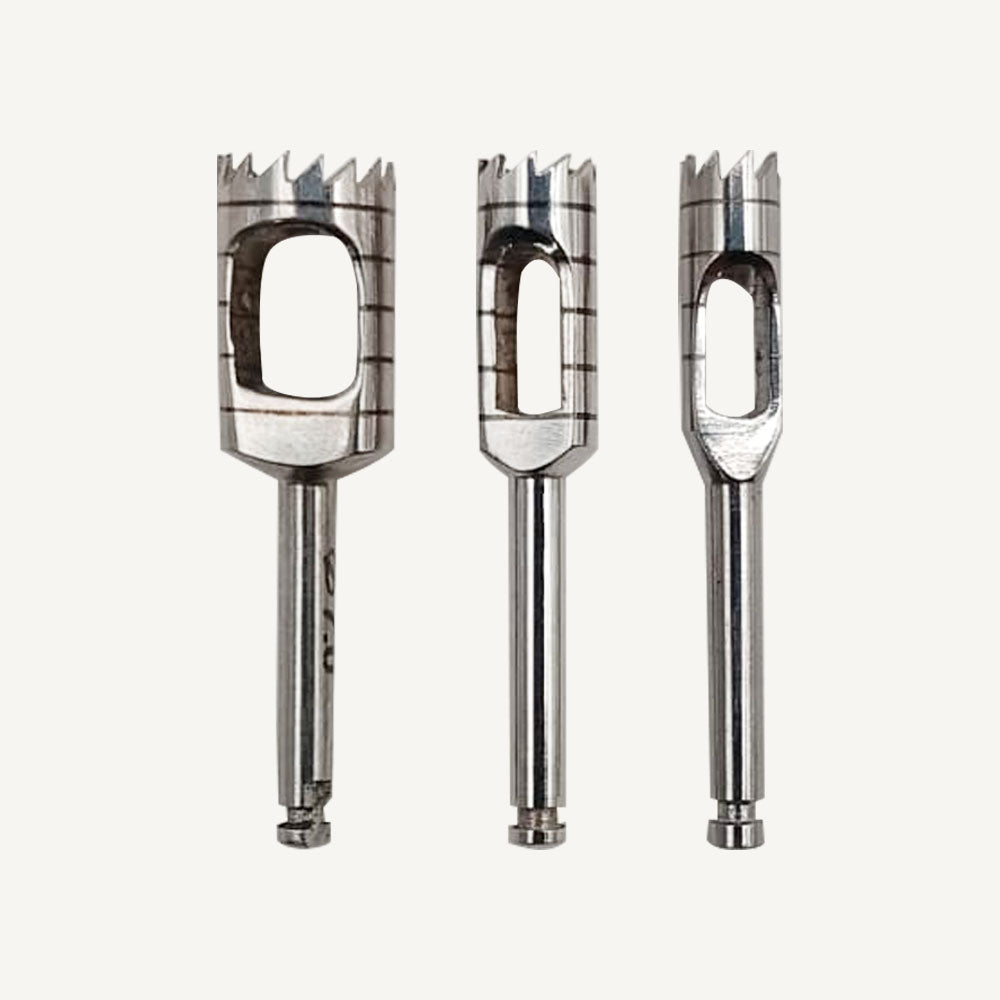 Set mit 3 Trepanfräsern